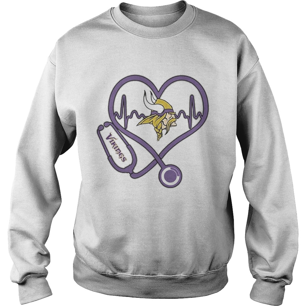 Minnesota Vikings nurse heartbeat Sweatshirt