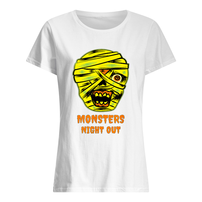 Monsters Night Out with Mummies Funny Easy Halloween Costume Classic Women's T-shirt