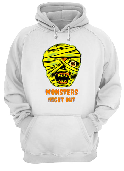Monsters Night Out with Mummies Funny Easy Halloween Costume Unisex Hoodie