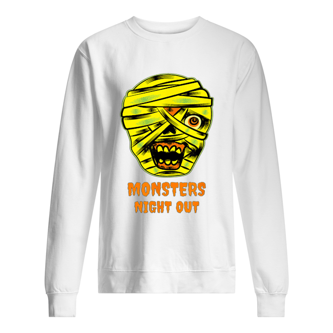 Monsters Night Out with Mummies Funny Easy Halloween Costume Unisex Sweatshirt