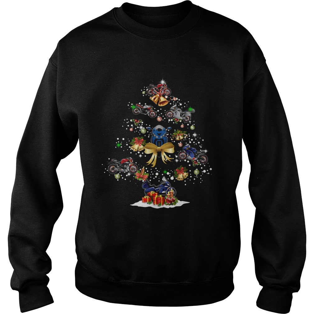 Motorcycle Christmas Tree Shirt Sweatshirt