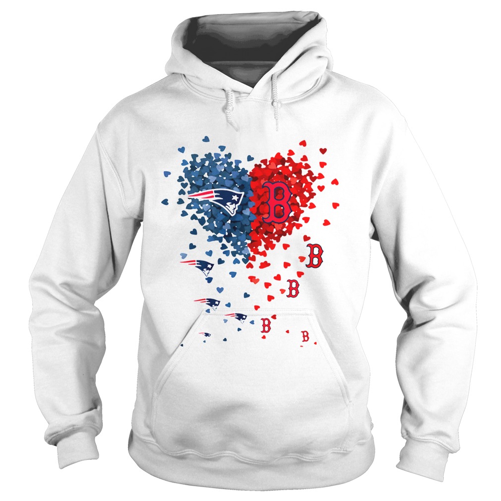 New England Patriots And Boston Red Sox Tiny Hearts Shape Shirt Hoodie