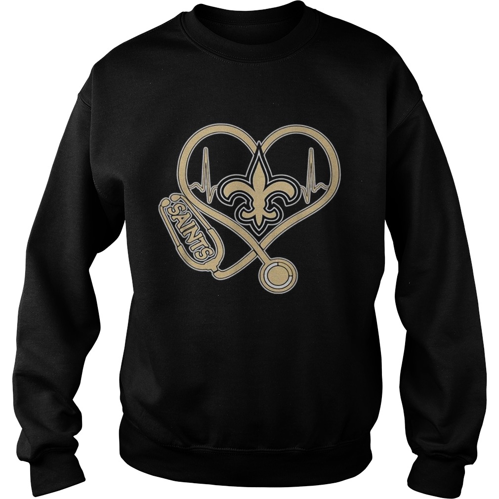 New Orleans Saints nurse headphone Sweatshirt