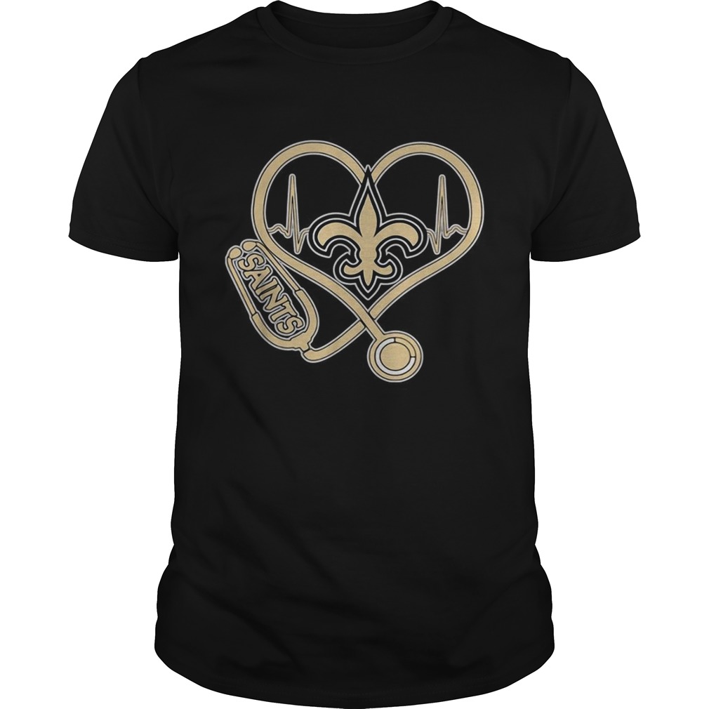 New Orleans Saints nurse headphone shirt