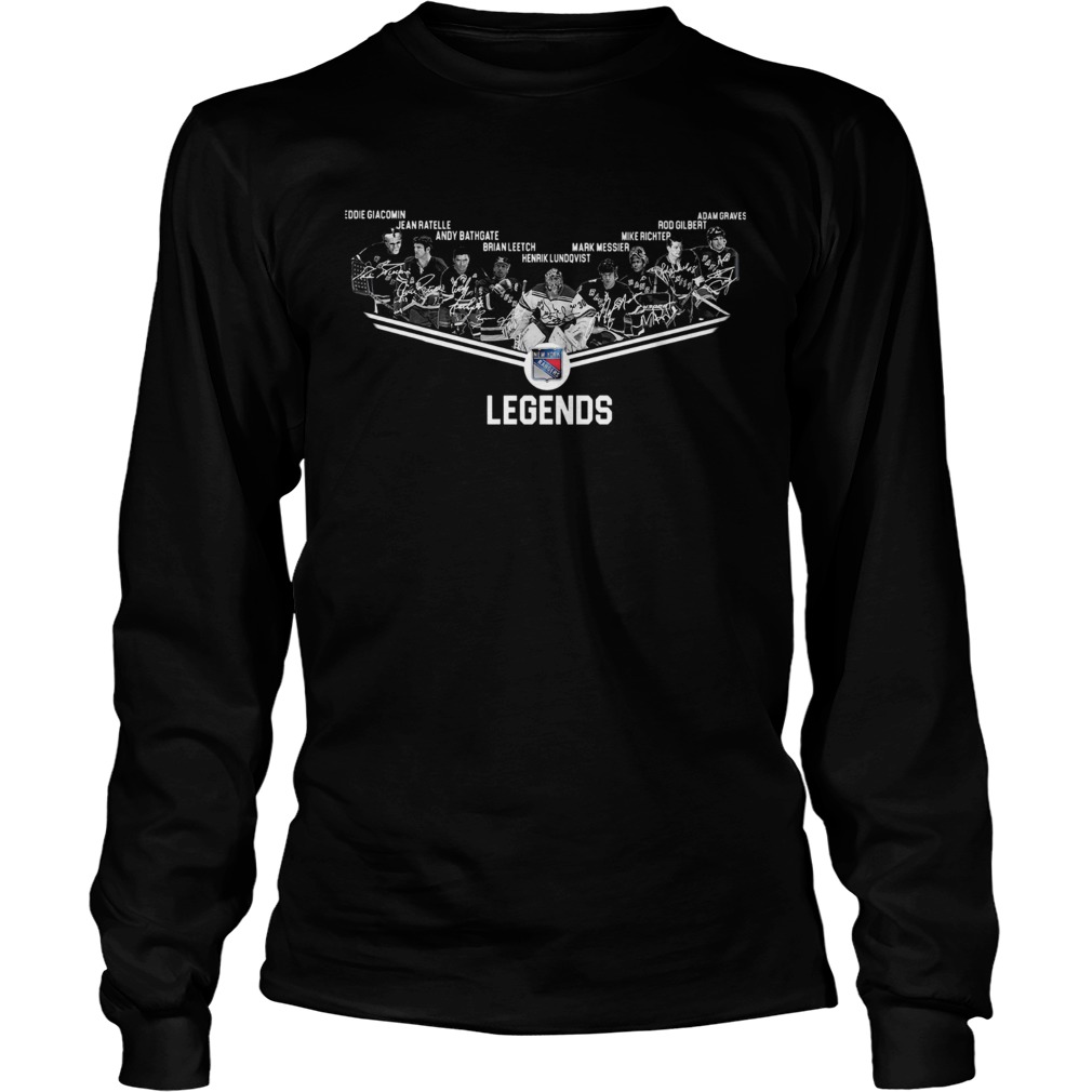 New York Rangers Legends Team Player Signature Shirt LongSleeve