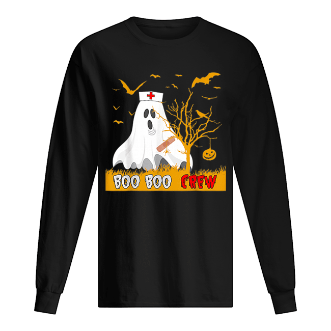 Nice Boo Boo Crew – Nurse Ghost Funny Halloween Costume Gift Long Sleeved T-shirt 