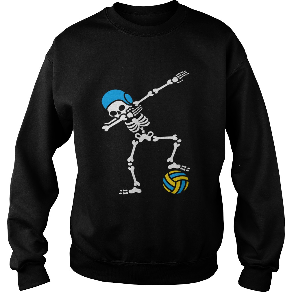 Nice Dab dabbing skeleton Water polo Halloween swim Sweatshirt