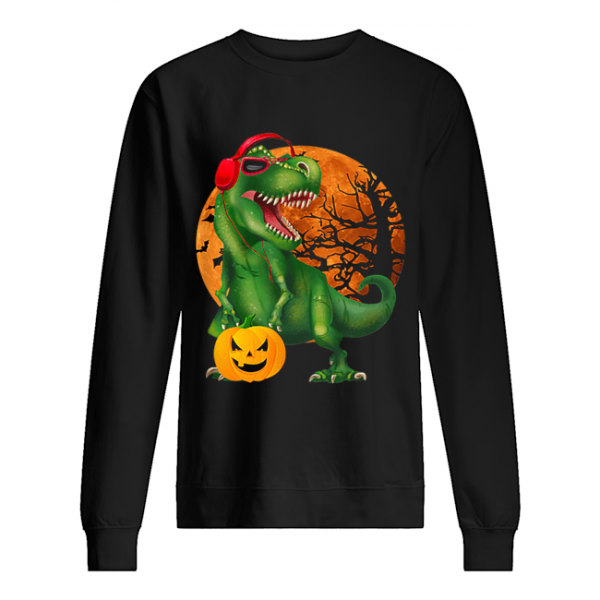 Nice Halloween T Rex Dinosaur Halloween Pumpkin Gift Boys  Unisex Sweatshirt