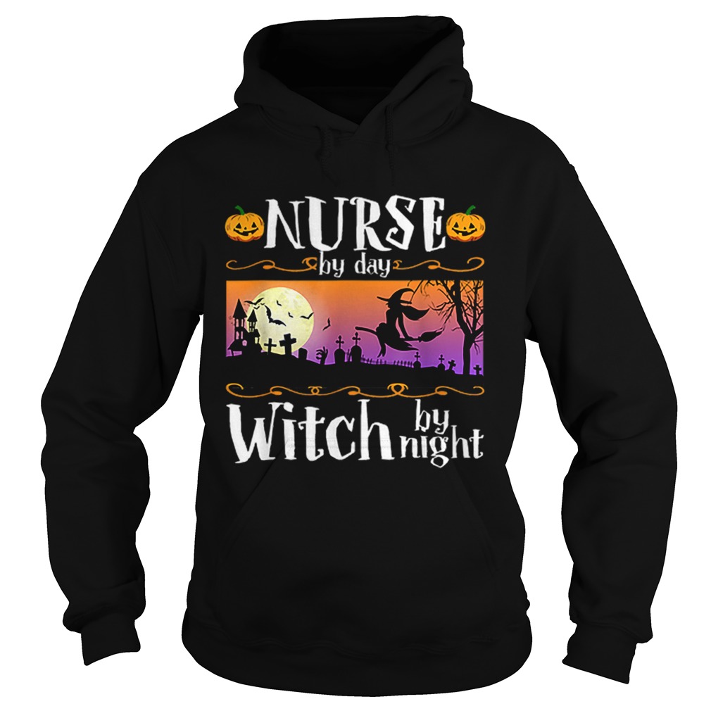 Nice Nurse By Day Witch By Night Halloween Costume Hoodie