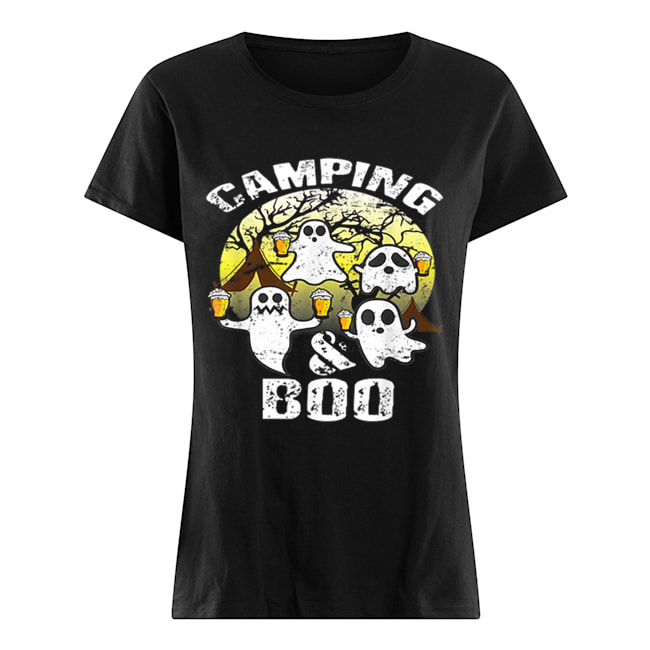 Nice Scary Camping & Boo Ghost Camp Beer Halloween Funny Gift Classic Women's T-shirt