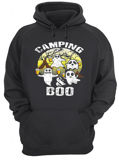 Nice Scary Camping & Boo Ghost Camp Beer Halloween Funny Gift Unisex Hoodie