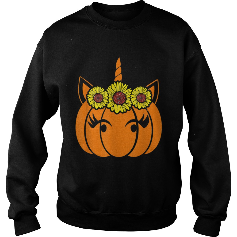 Nice Sunflower Unicorn Heart Pumpkin Costume Halloween Funny Sweatshirt