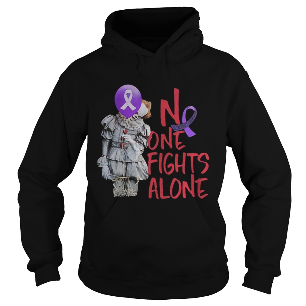 No one fights alone Pennywise alzheimer awareness t Hoodie