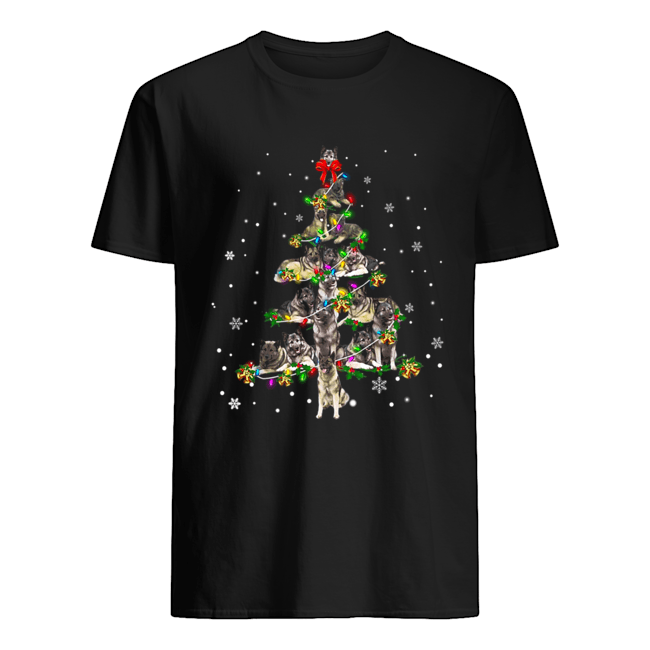 Norwegian Elkhound Christmas Tree T-Shirt