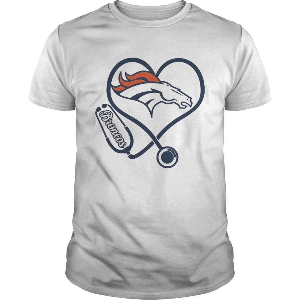 Nurse Denver Broncos heart shirt