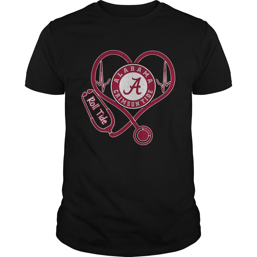 Nurse Heartbeat Love Alabama Crimson Tide Roll tide shirt
