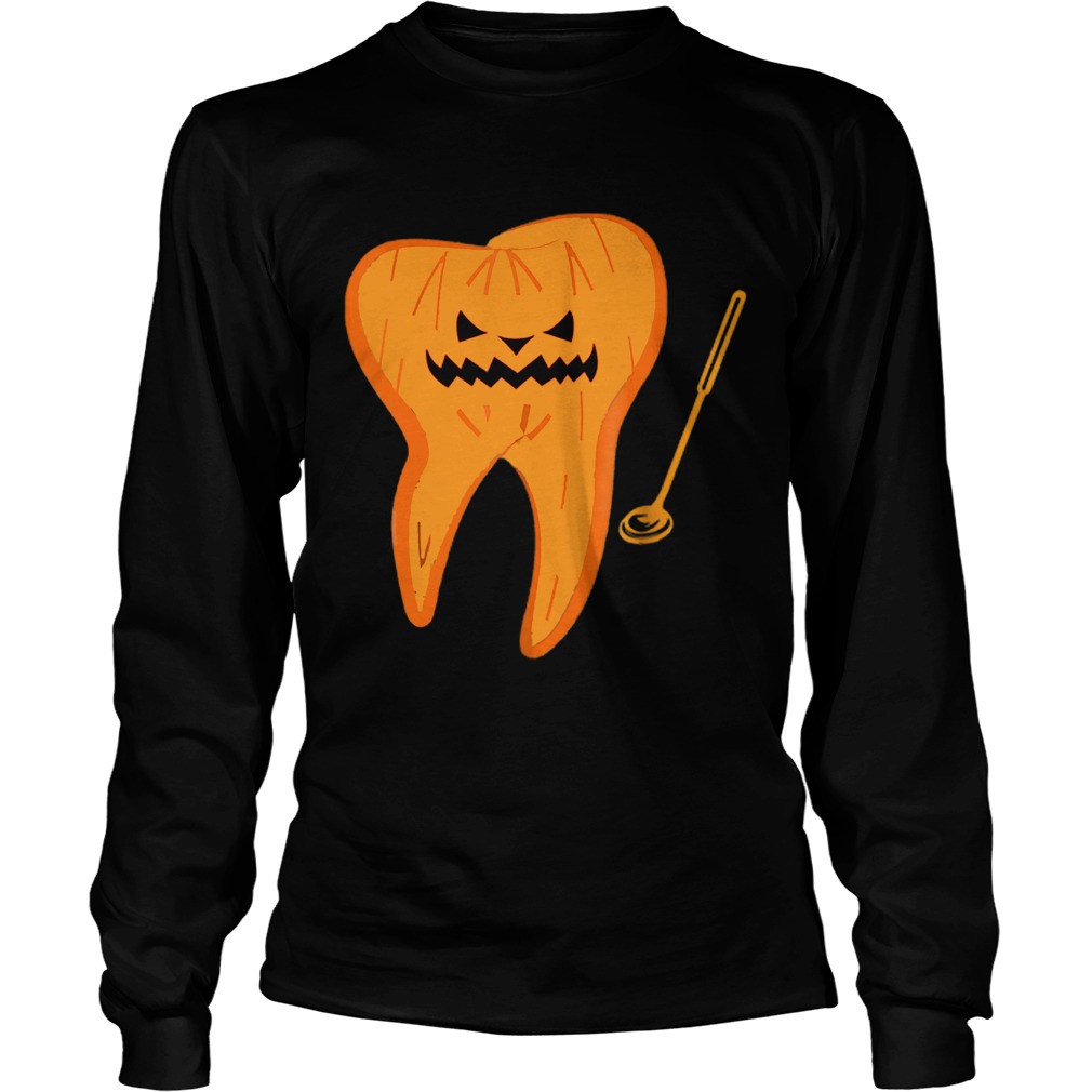 Official Halloween Spooky Dentist Scary Dental Assistant Tee LongSleeve