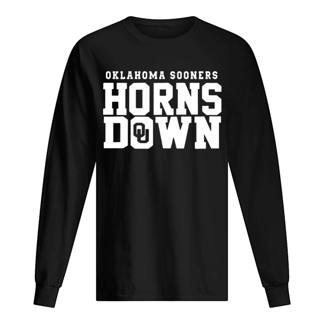 Oklahoma Sooners Horns Down T Shirt Long Sleeved T-shirt 