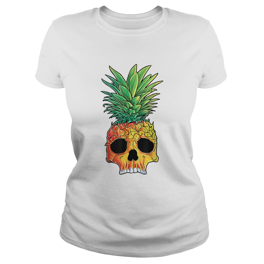 Original Pineapple Skull Aloha Beaches Hawaiian Hawaii Goth Classic Ladies