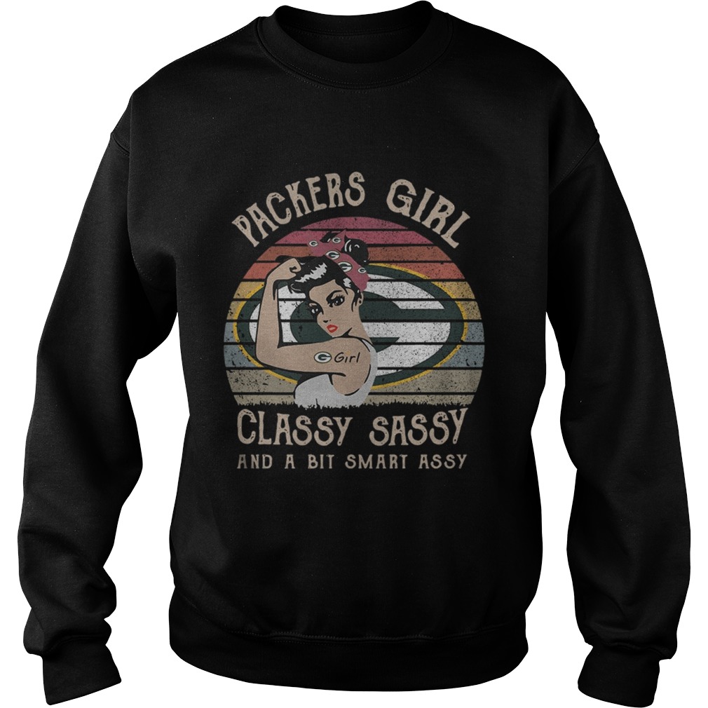 Packers Girl Classy Sassy And Bit Smart Assy Green Bay Packers Vintage Sweatshirt
