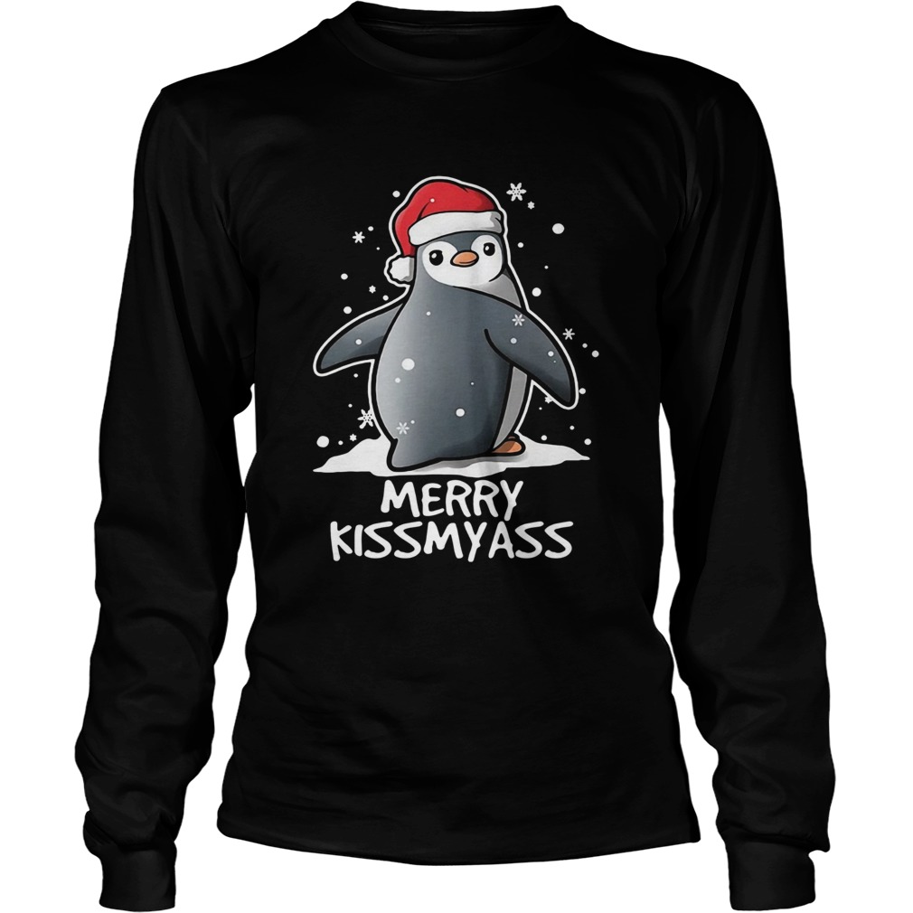 Penguins Merry Kissmyass Shirt LongSleeve