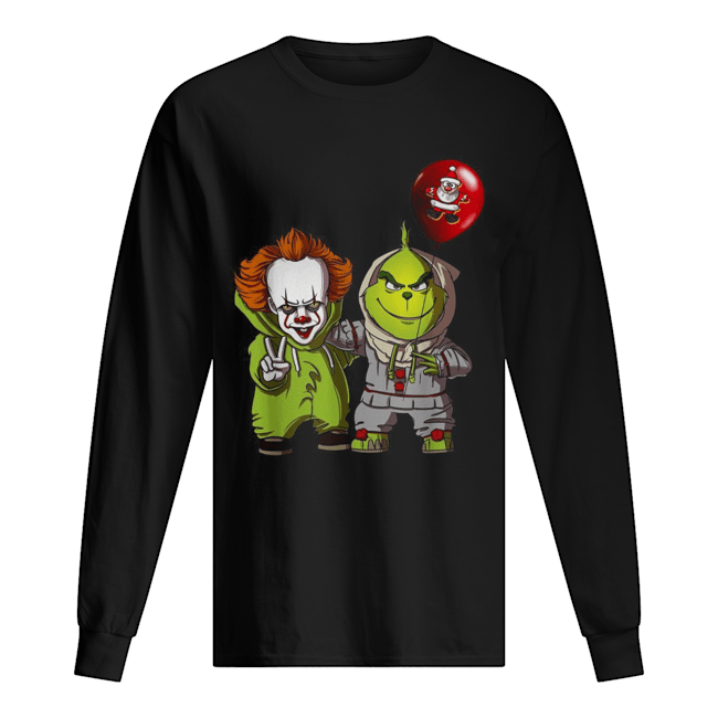 Pennywise and Grinch Christmas Long Sleeved T-shirt 