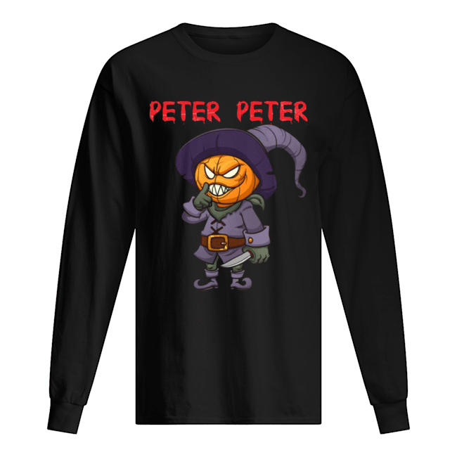 Peter Peter Halloween Killer Pumpkin Head Shirt Long Sleeved T-shirt 