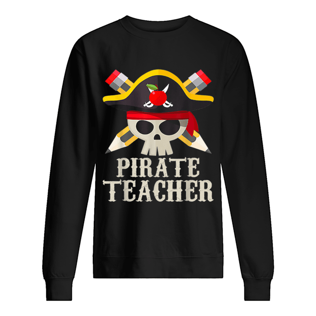 Pirate Teacher For Halloween Costume Gift Unisex Sweatshirt