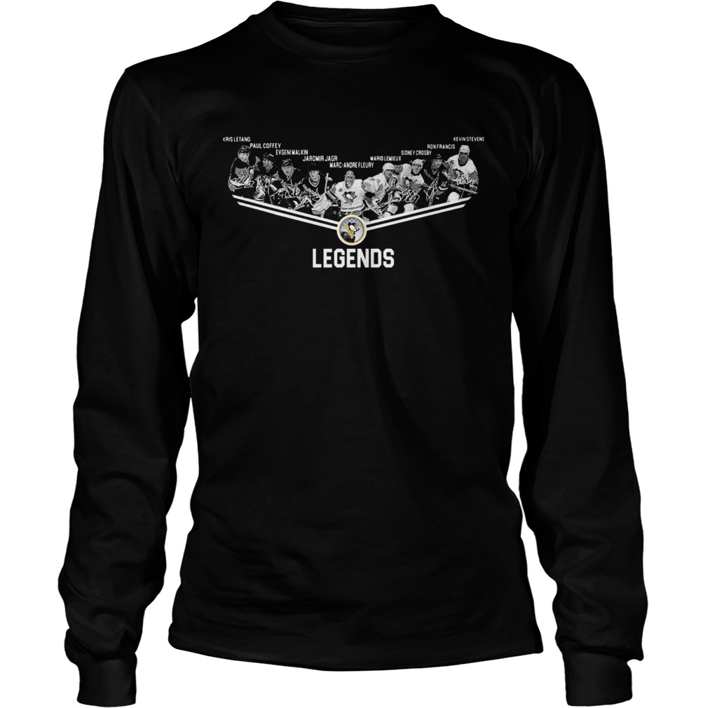Pittsburgh Penguins Legends Team Player Signature Shirt LongSleeve