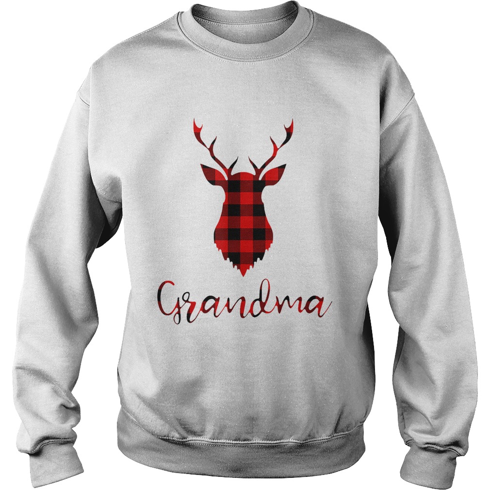 Plaid Reindeer Grandma Family Matching Group Christmas TShirt Sweatshirt
