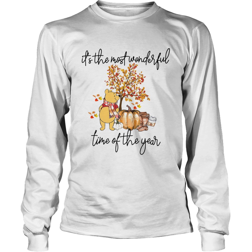 Pooh Pumpkin Its the most wonderful time of the year LongSleeve