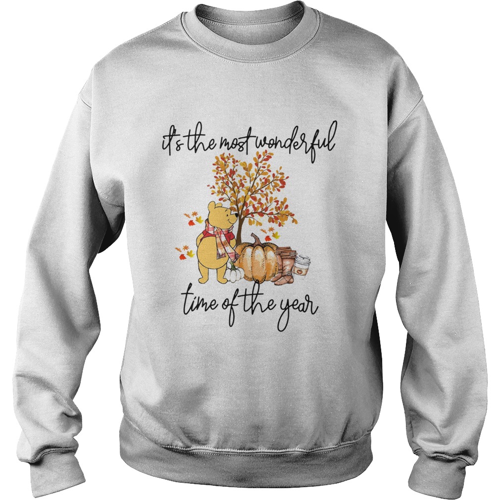 Pooh Pumpkin Its the most wonderful time of the year Sweatshirt