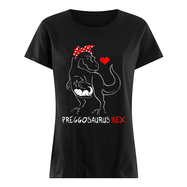 Preggosaurus Funny Dinosaur Pregnancy Halloween Classic Women's T-shirt
