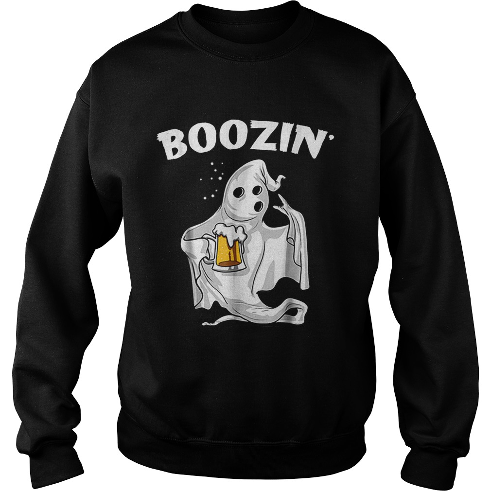 Premium Ghost Halloween Boozin Funny Beer Drinking Party Sweatshirt