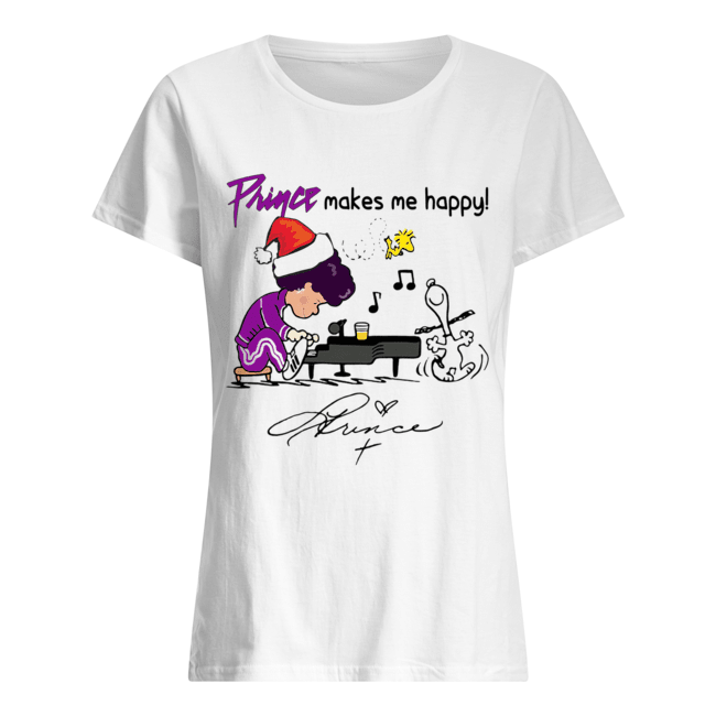 Prince makes me happy Schroeder Snoopy Peanuts Classic Women's T-shirt