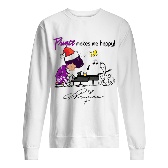 Prince makes me happy Schroeder Snoopy Peanuts Unisex Sweatshirt