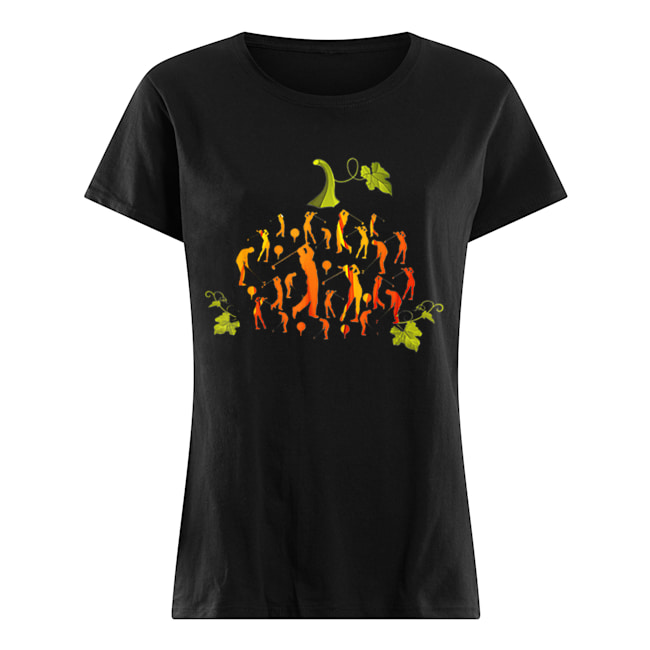 Pumpkin Golf Golfer Halloween Costume Gift Funny Tee Classic Women's T-shirt