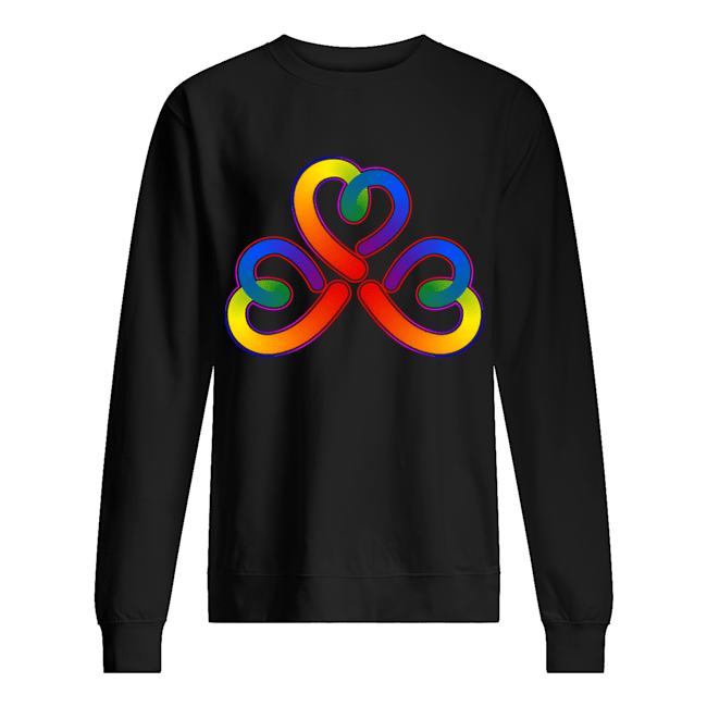 Rainbow Colored Hearts LGBT Pride T-Shirt Unisex Sweatshirt