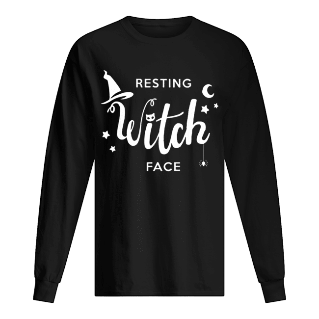Resting Witch Face Halloween Lover Long Sleeved T-shirt 