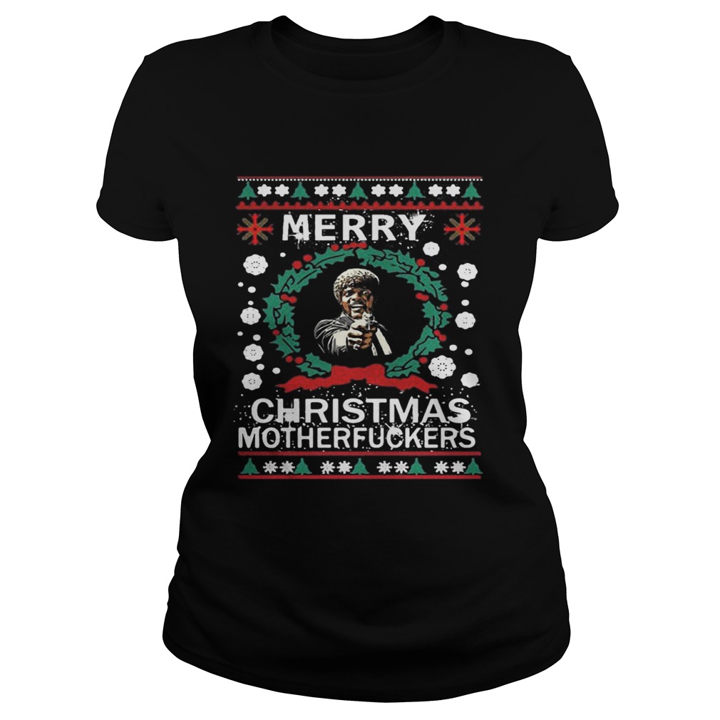 Samuel L Jackson Merry Christmas Motherfucker Shirt Classic Ladies