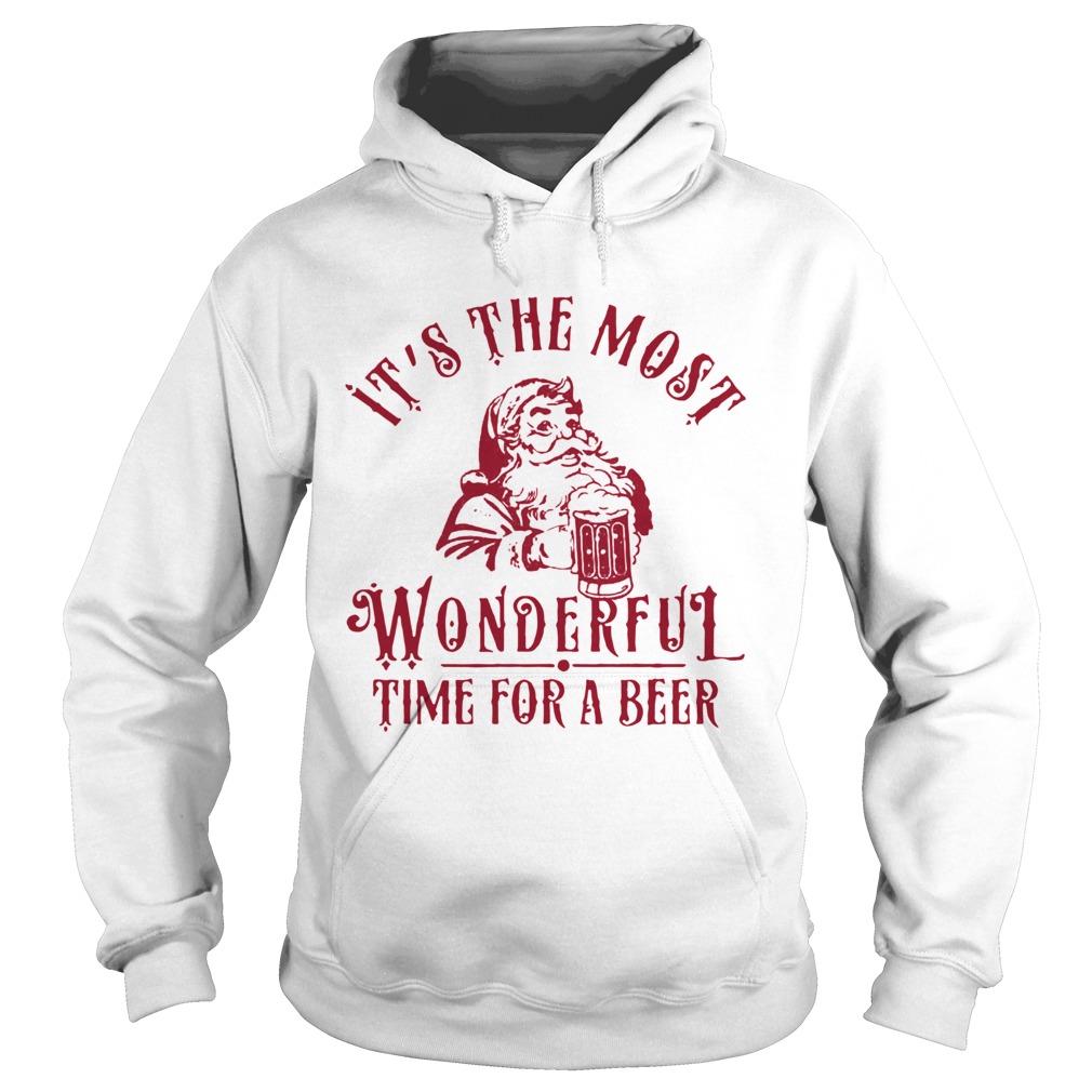 Santa Claus Its The Most Wonderful Time For A Beer Shirt Hoodie