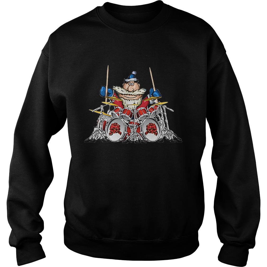 Santa Claus playing drummer Sweatshirt
