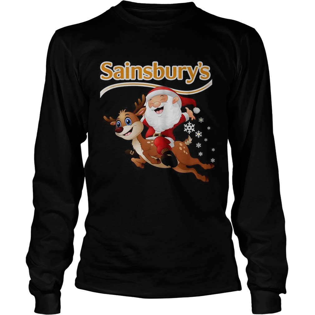 Santa Claus riding reindeer Sainsburys LongSleeve