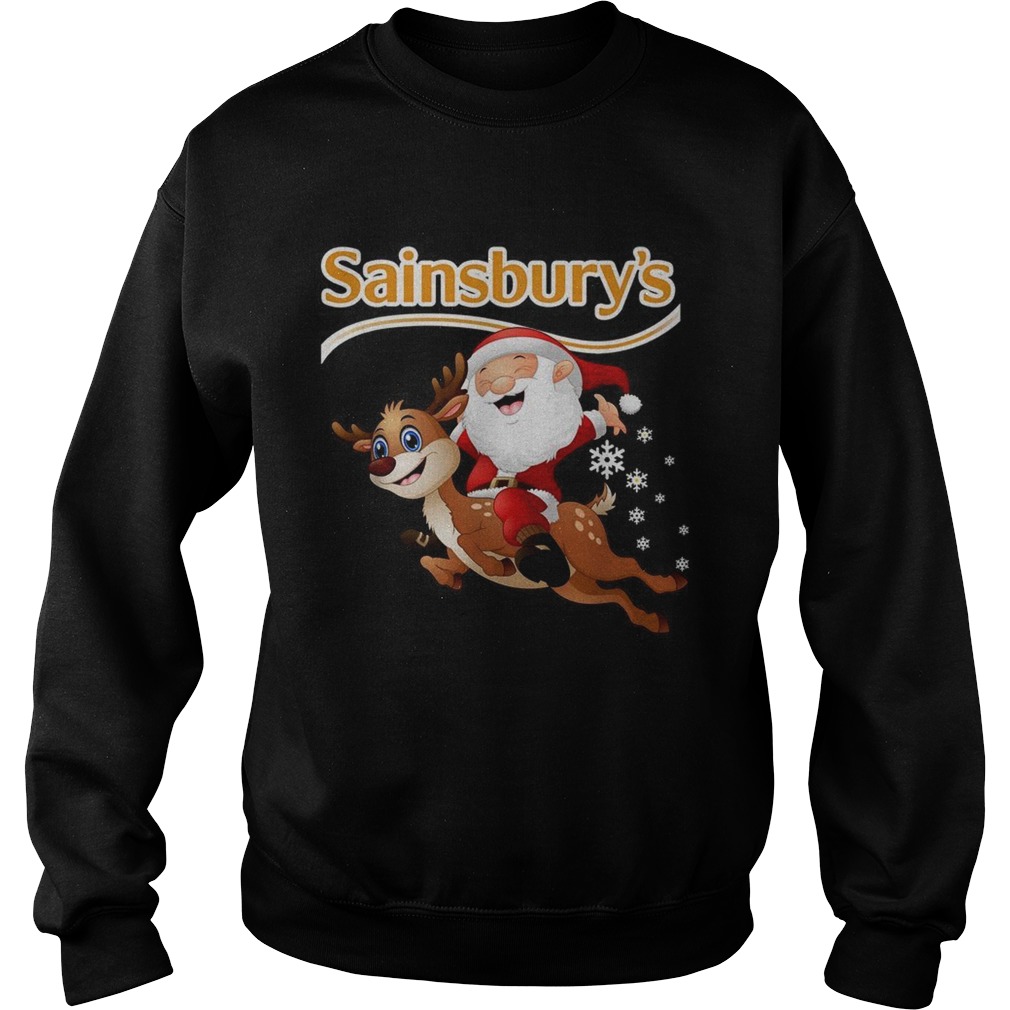 Santa Claus riding reindeer Sainsburys Sweatshirt
