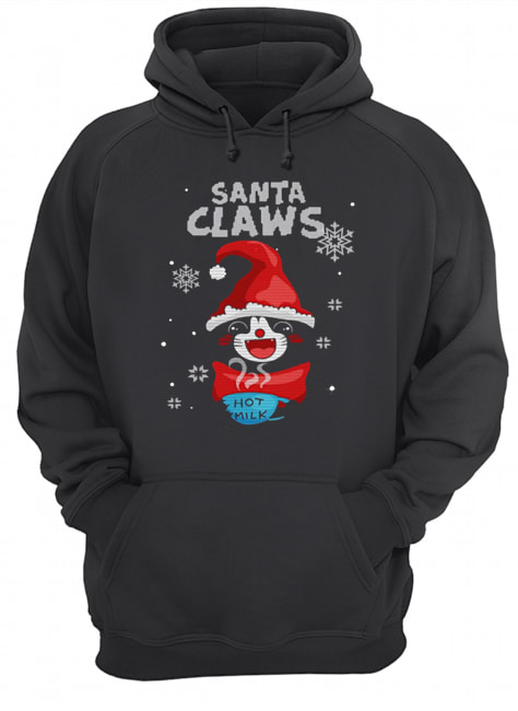 Santa Claws Black Cat Ugly Christmas Shirt Unisex Hoodie