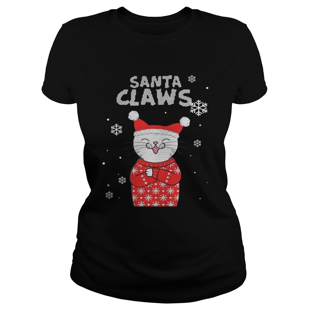 Santa Claws Cute Cat Ugly Christmas 2020 TShirt Classic Ladies