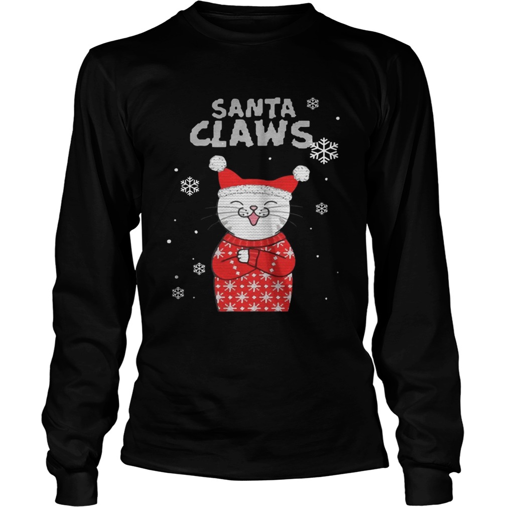 Santa Claws Cute Cat Ugly Christmas 2020 TShirt LongSleeve