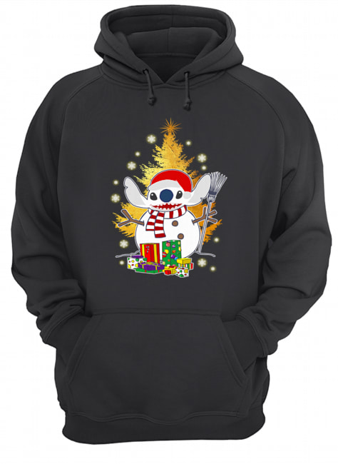 Santa Stitch Make Snowman Christmas Shirt Unisex Hoodie