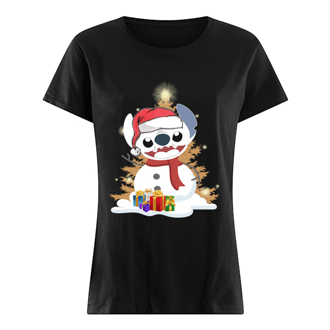 Santa Stitch Make Snowman Christmas T- Shirt Classic Women's T-shirt