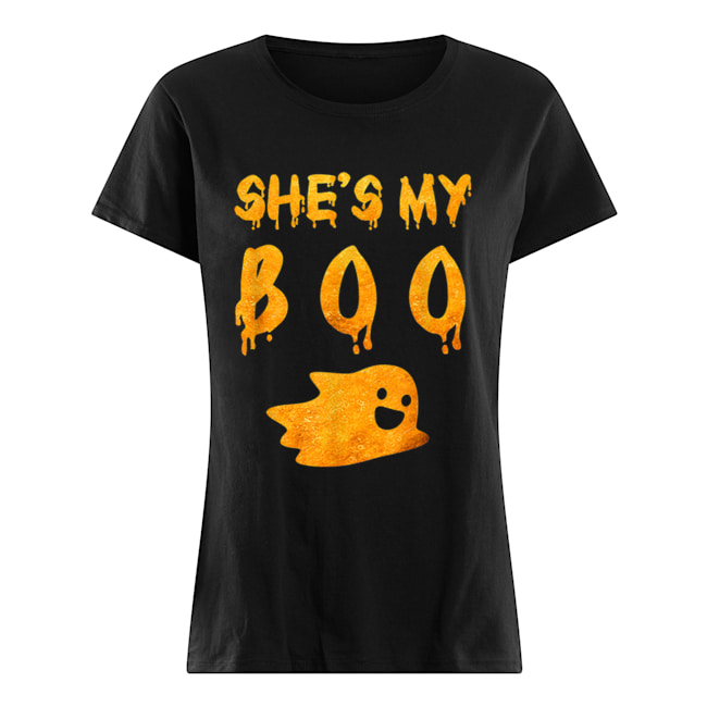 She’s My Boo Funny Couples Halloween Costume Matching Family Classic Women's T-shirt